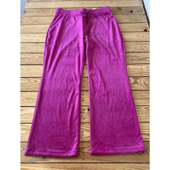 NWT $88 Magaschoni Velvet Sweat Suit Size XL Women’s Fuchsia - Picture 11 of 16